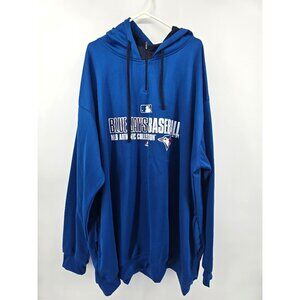 Majestic Toronto Blue Jays Baseballs MLB Authentic Hooded Sweatshirt Size 4X